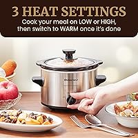 Vista 2 de MaxiMatic Elite Gourmet olla de cocción lenta de 1.5 qt, Plateado