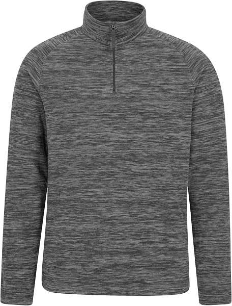 Mountain Warehouse Snowdon Mens Micro Fleece Top - Breathable Antipill, Half Zip Collar Sweater, Quick Drying Smooth Pullover - For Spring Summer & Outdoors - 3