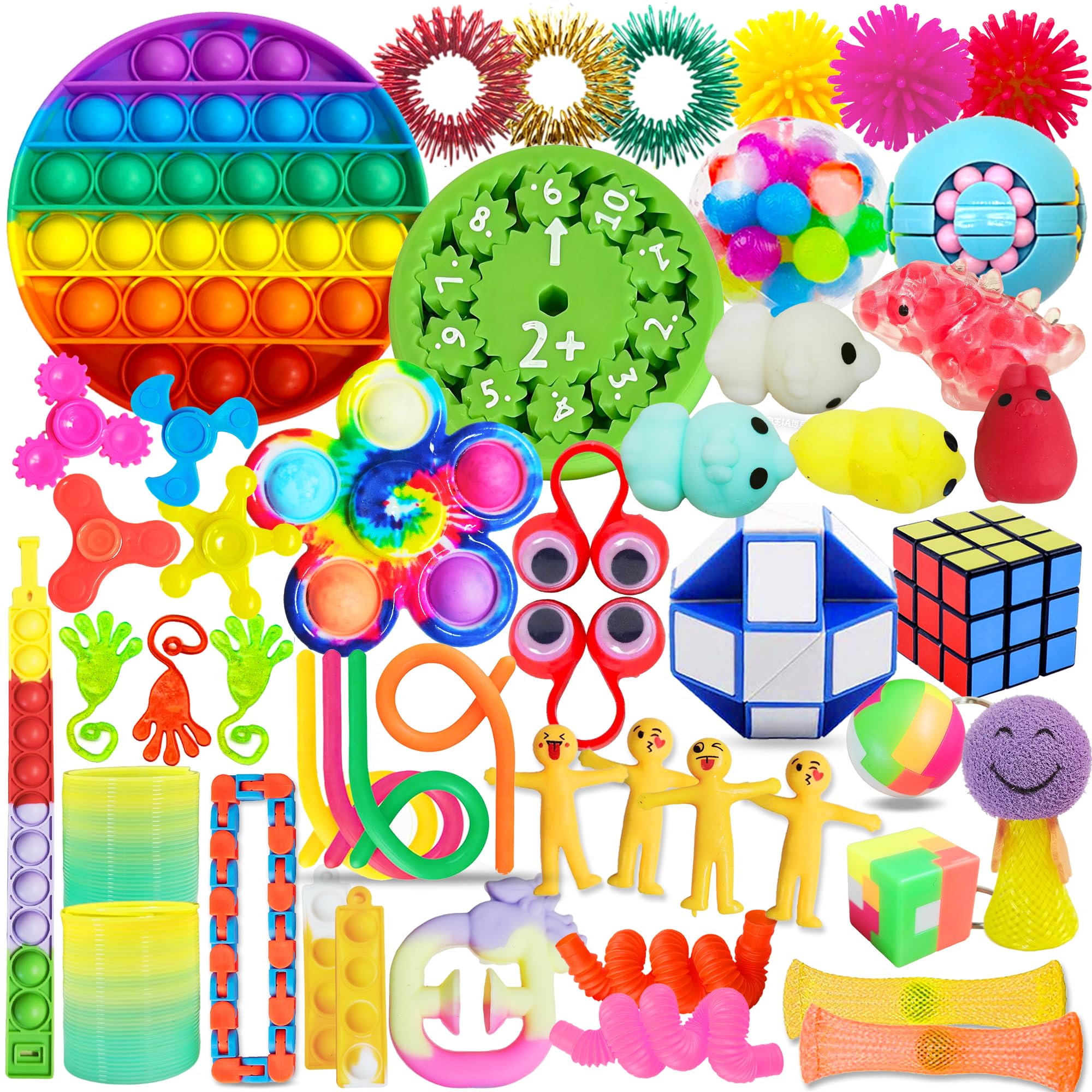 49 Pcs Fidget Toys Pack, Stress-Angst Relief Sensoriels Toys pour Enfants Et Adultes, Jeux Sensoriel Autisme Et Tdah, Cadeaux De Fête, Objet Satisfaisant, Cadeaux d'anniversaire pour Enfants