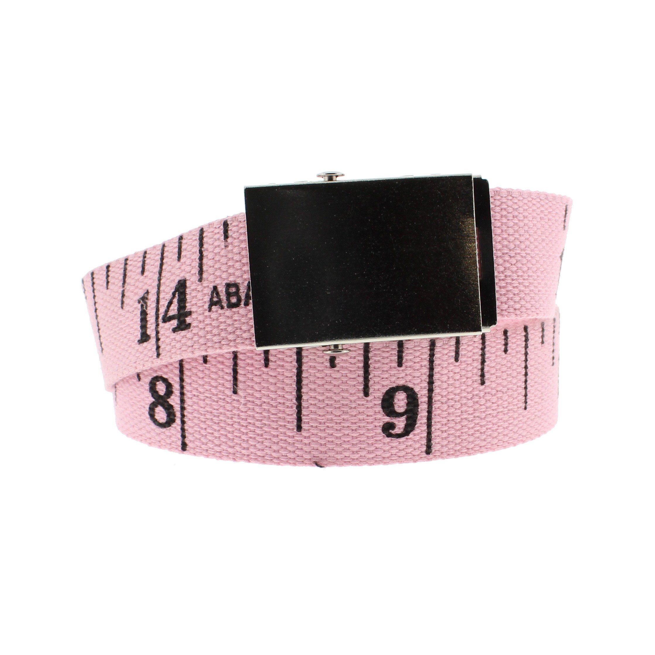 Zac's Alter Ego Adjustable Measuring Tape Canvas Webbing Belt with Slider Buckle