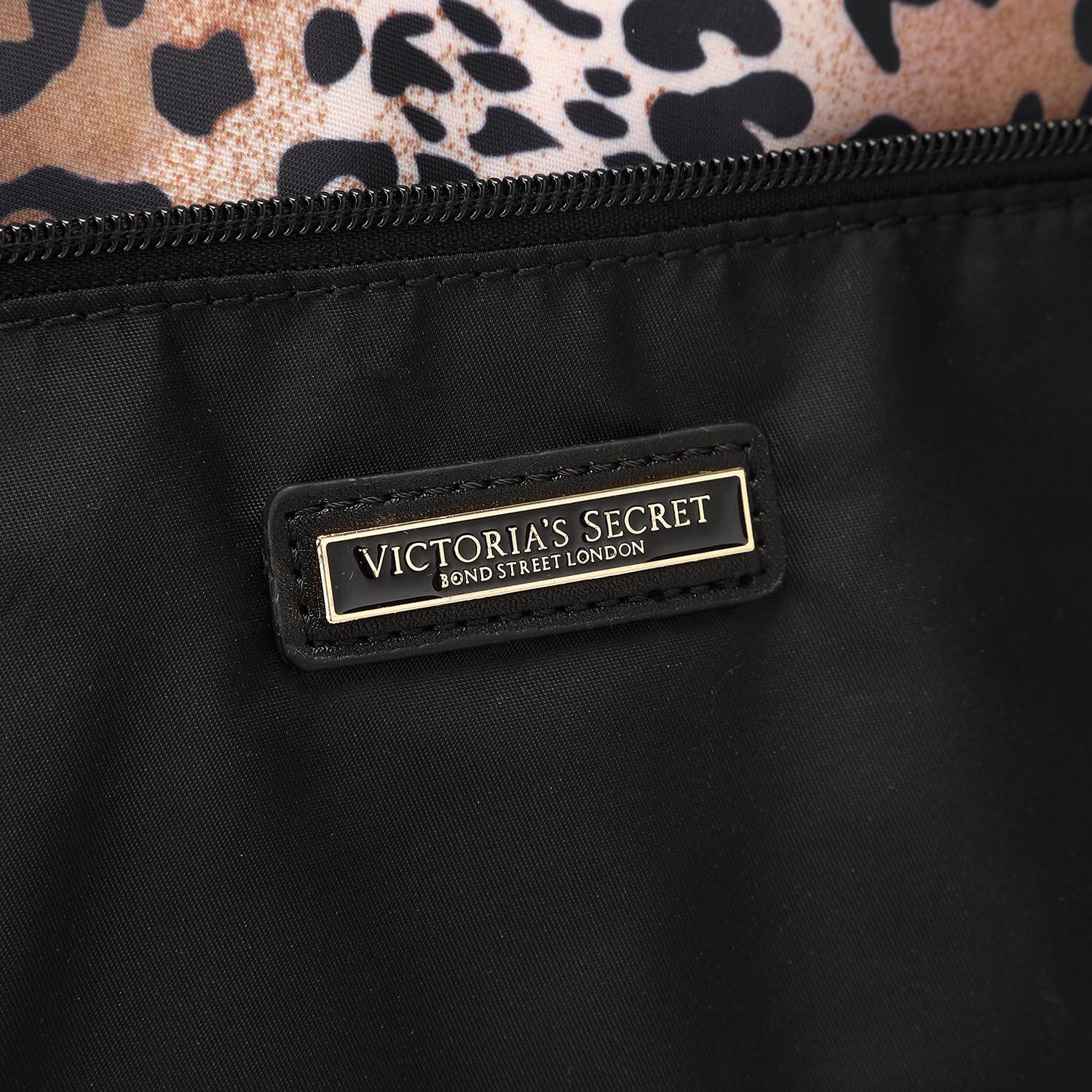 Victorias Secret Bolso de hombro de las mujeres, bolso con cremallera de gran capacidad, bolso deportivo de las mujeres de viajes de compras de trabajo (negro)