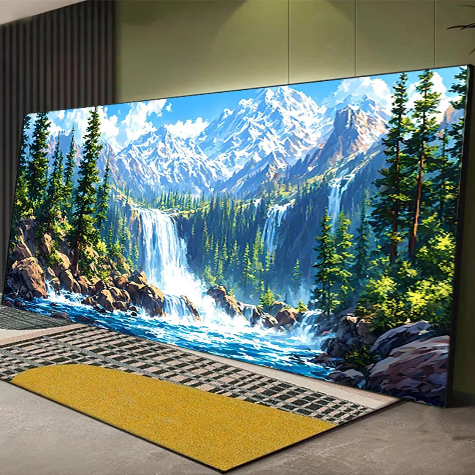 Malen nach Zahlen Kinder Fallen Malen Nach Zahlen Erwachsene, Geschenke für Mädchen Junge Bastelset Set, Malen nach Zahlen Berg | Malen nach Zahlen Ohne Rahmen, (60x120cm) Bastelset Erwachsene 2-1