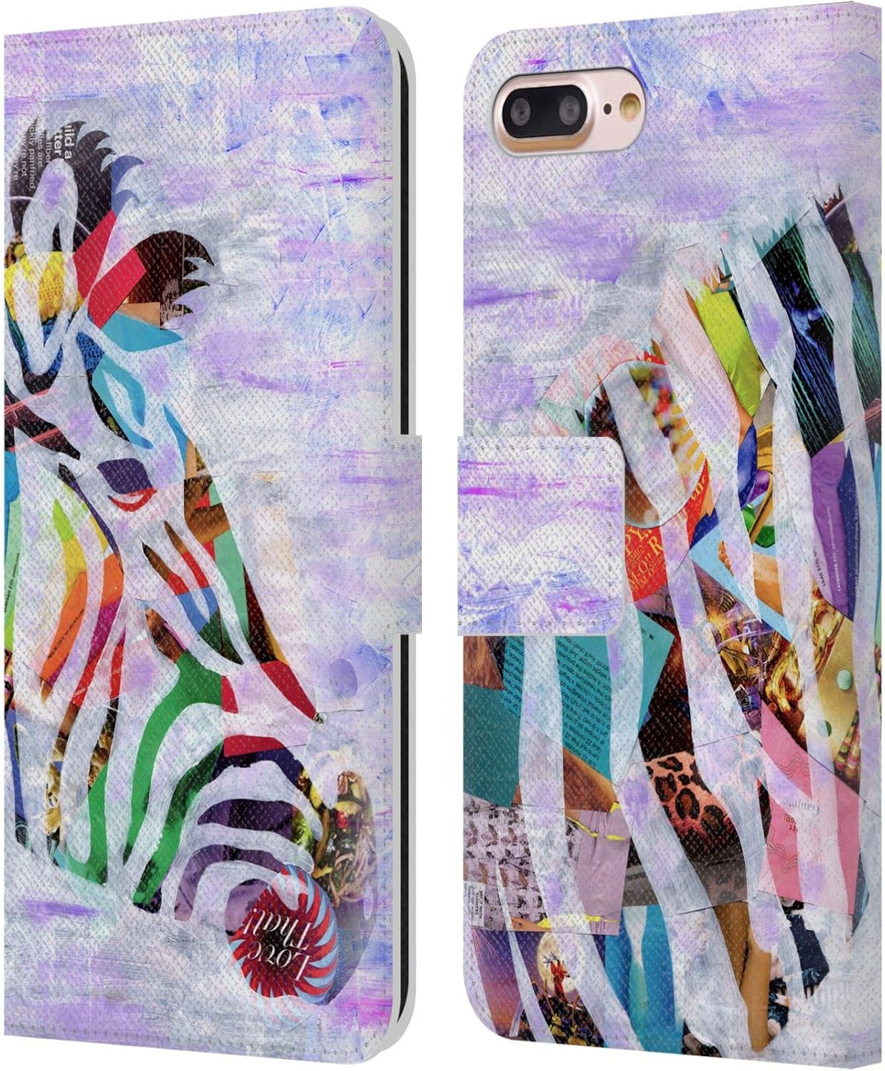 Head Case Designs Officially Licensed Artpoptart Panda Animals Leather Wallet Case Compatible with Apple iPhone 7 Plus/iPhone 8 Plus