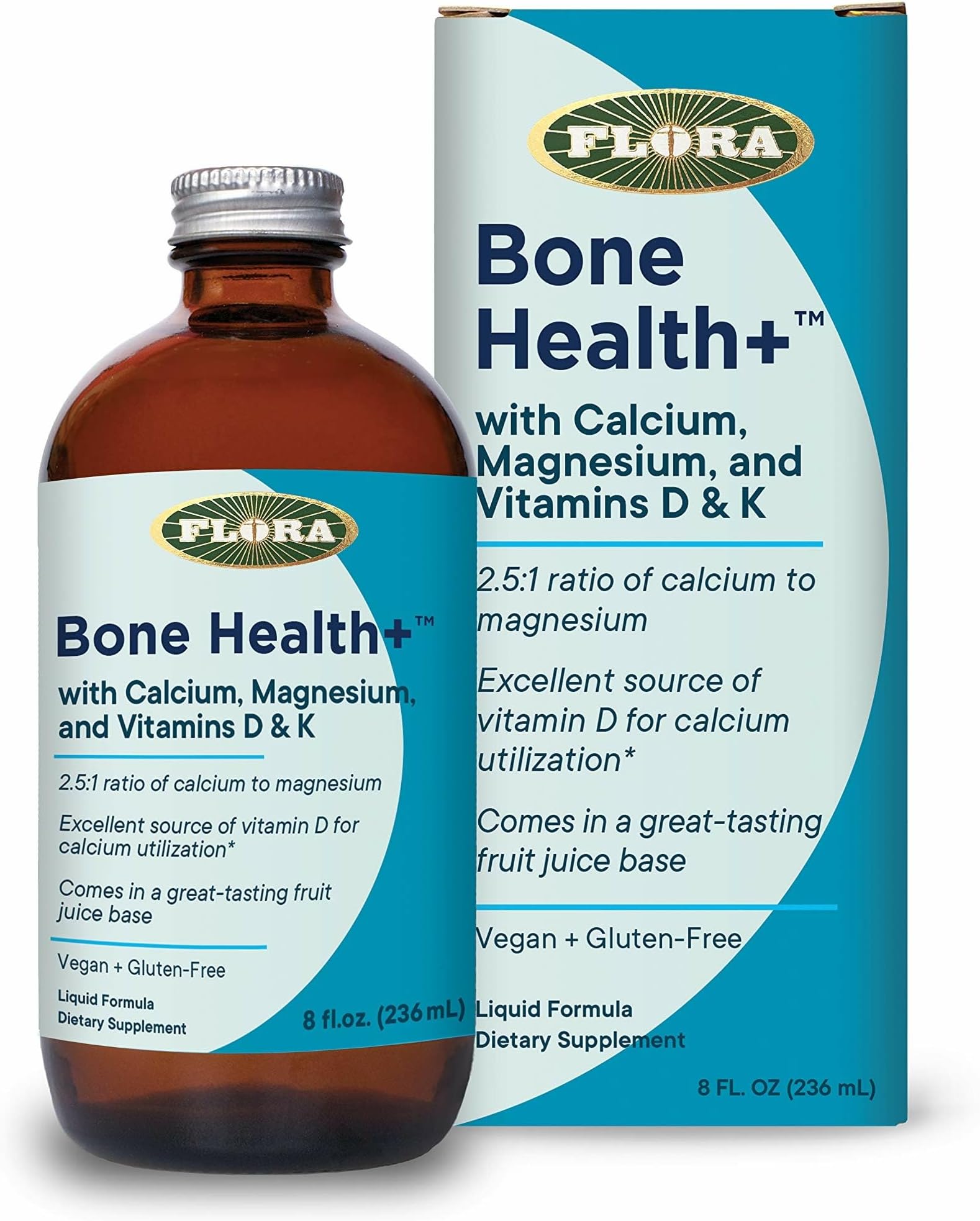 Bone Health+ with Calcium, Magnesium, and Vitamins D & K, Liquid, 8 fl oz (236 ml)
