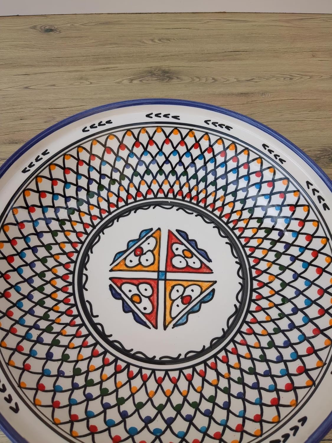 Handmade Moroccan Ceramic Tagine Pot – Hand-Painted Clay Cooking & Serving Dish, Lead-Free Traditional Moroccan Cookware for Kitchen & Dining, Decorative Tagine Bowl (Large (12"= 30cm))