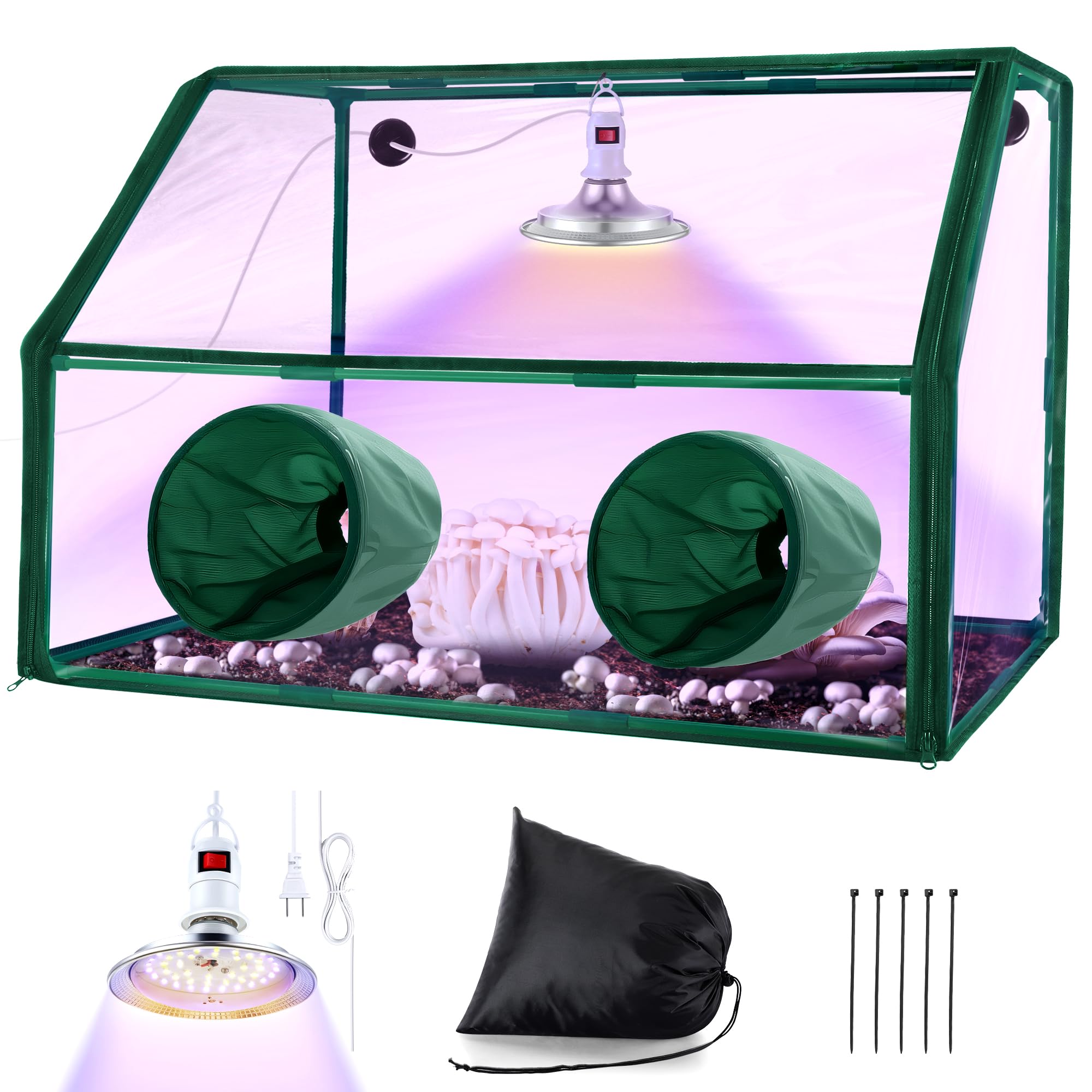 Meonum Mushroom Grow Tent and LED Growing Light Kit