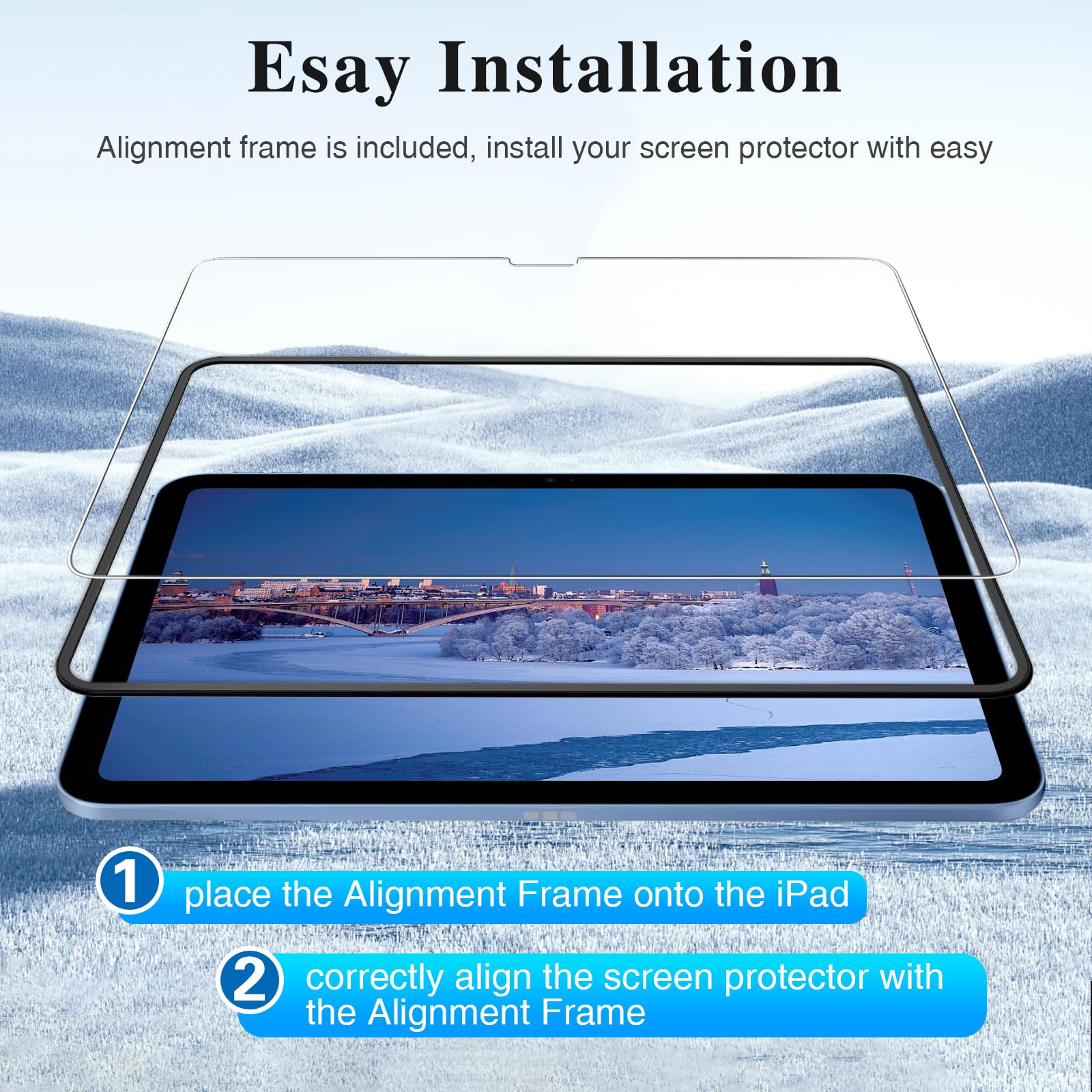 Protection écran Verre Trempé IPad 11e Génération 2025 / 10e Génération 2022 - 2 Pièces - Dureté 9H Anti-rayures - 13