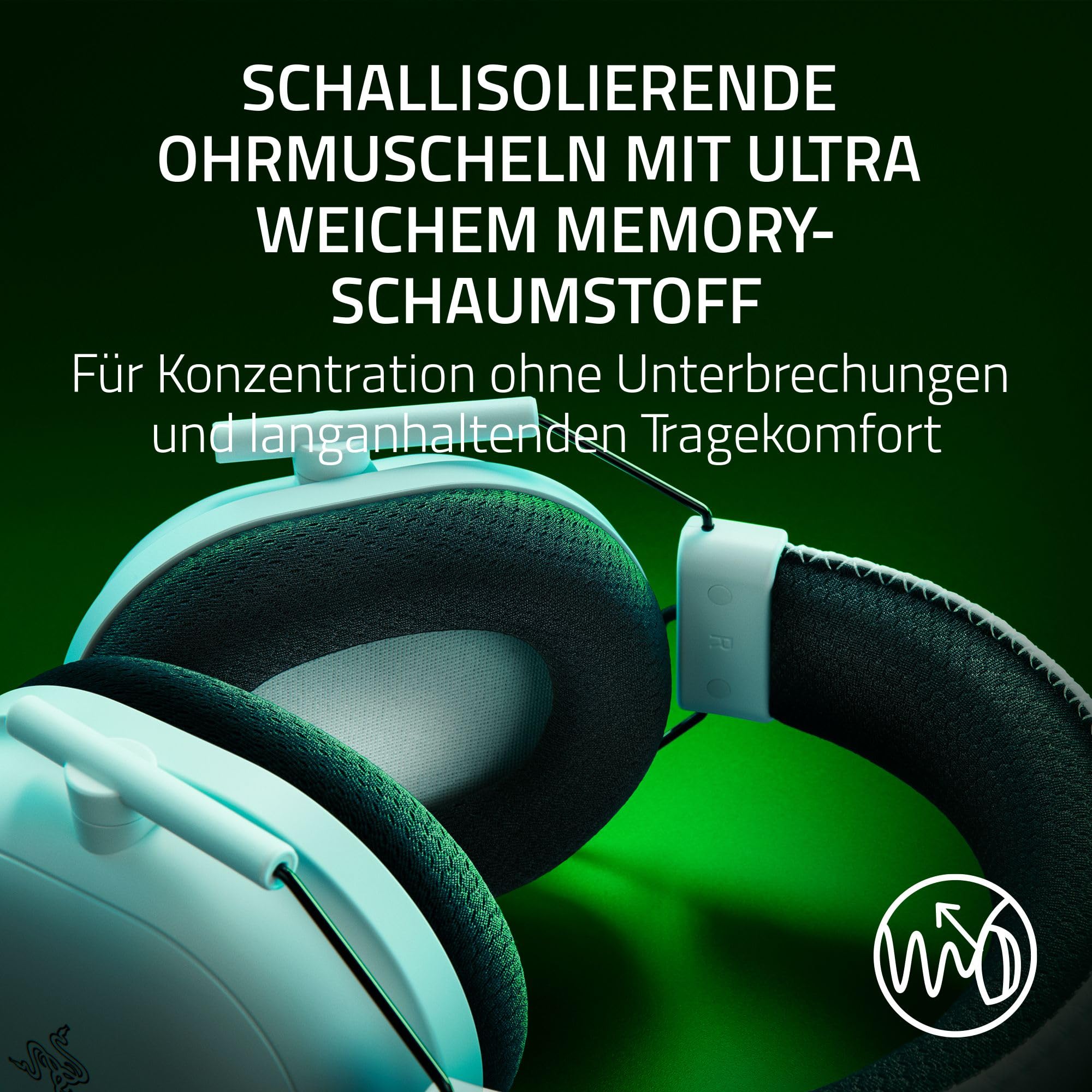 Razer BlackShark V2 Pro (Xbox) - Kabelloses Konsolen E-Sport Headset für Xbox S-X & One (Triforce 50mm Treiber, HyperSpeed Wireless 2,4 GHz, abnehmbares HyperClear Mikrofon) Weiß