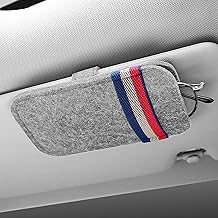 Flaconi Car Glasses Holder, Car Storage, Car Gadget, Glasses Holder for Car Visor, Glasses Clips for Car Sunvisors, Sunglasses Case for Car (Grey)