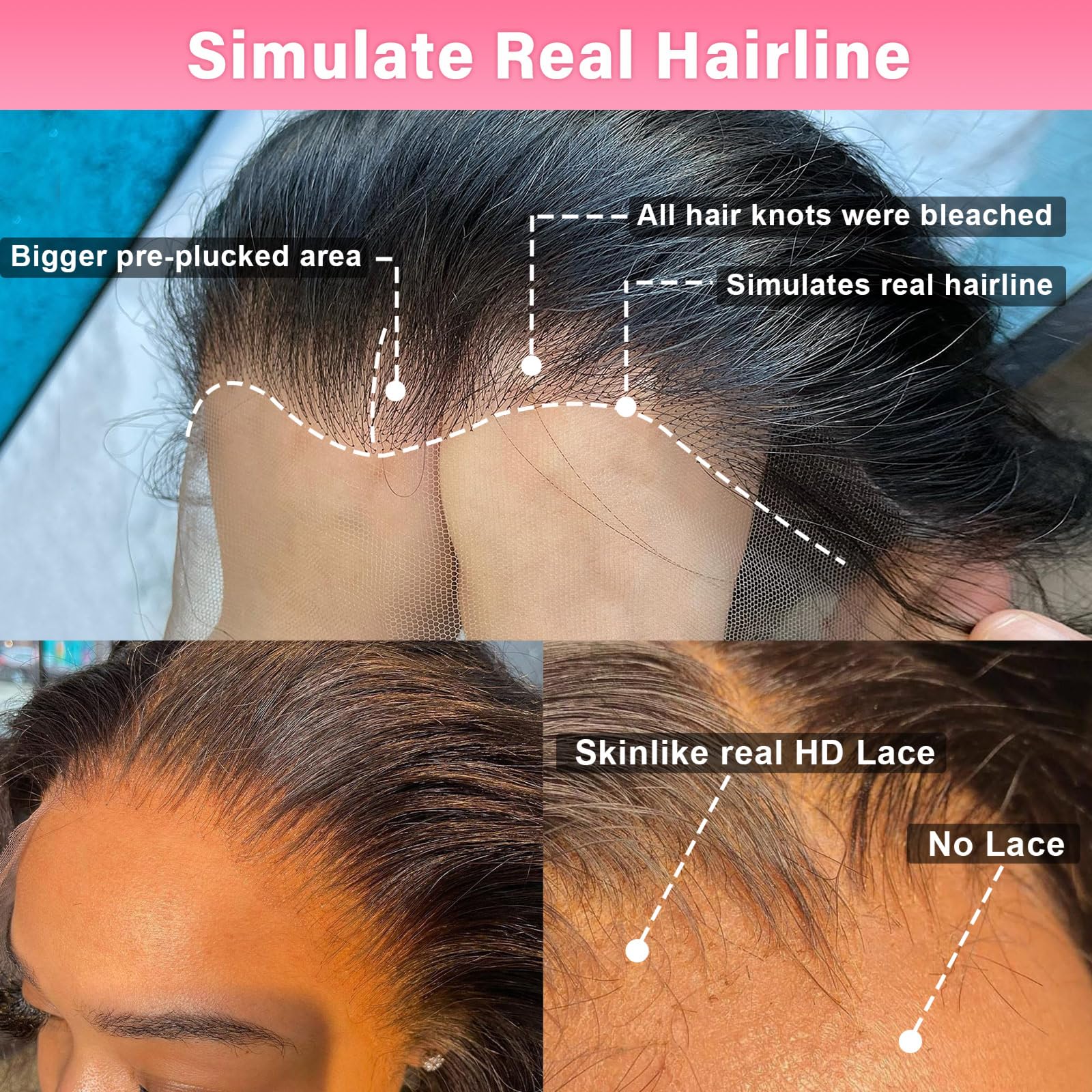 13x6 HD Lace Front Wig Human Hair Pre Plucked 250% Density Unprocessed Chestnut Brown Skinlike Natural Hairline Swiss Lace Wig for Women Straight Hair Heat Resistant Everyday Wear 18 Inch - Image 4