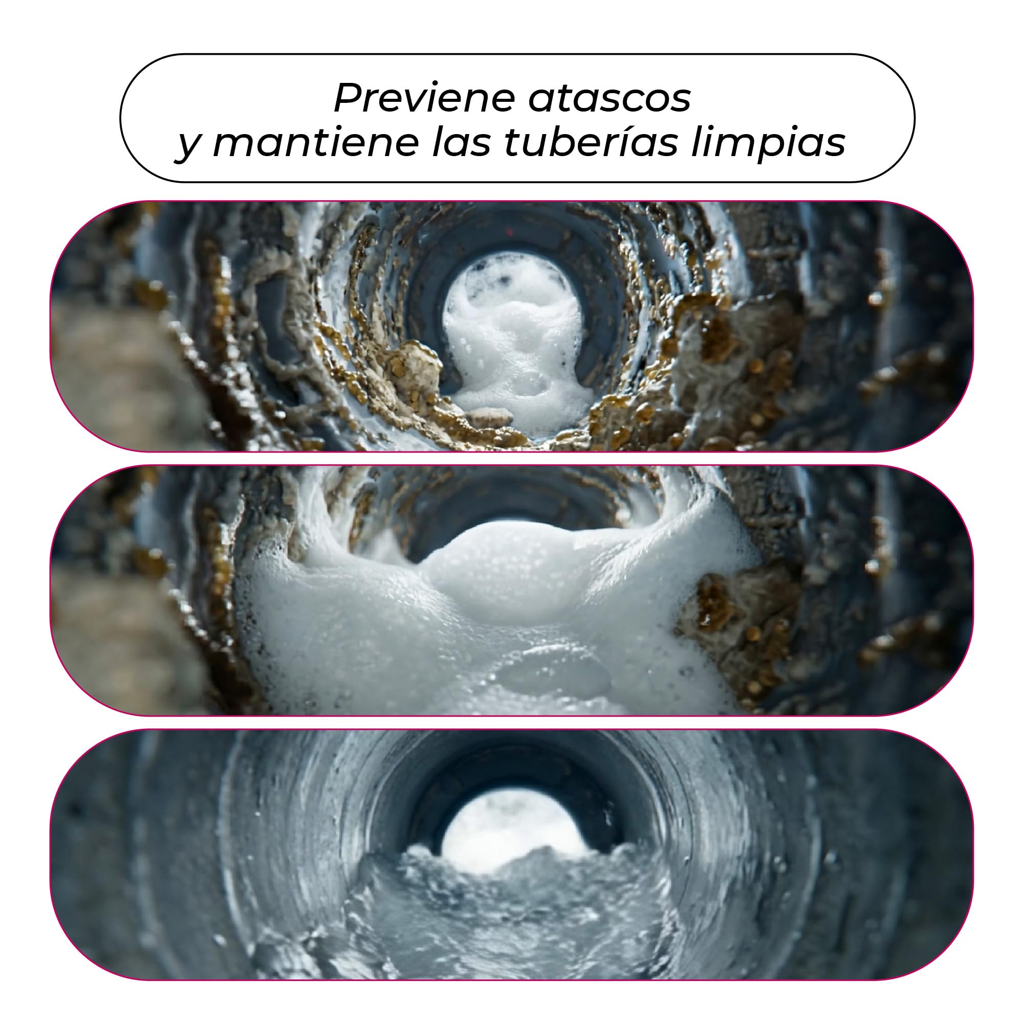 Cali-mex Espuma para la limpieza de sifones y tubos Elimina los malos olores, evita obstrucciones y atascos en el lavabo, la ducha y el inodoro. Formato ahorro de 2 kg.