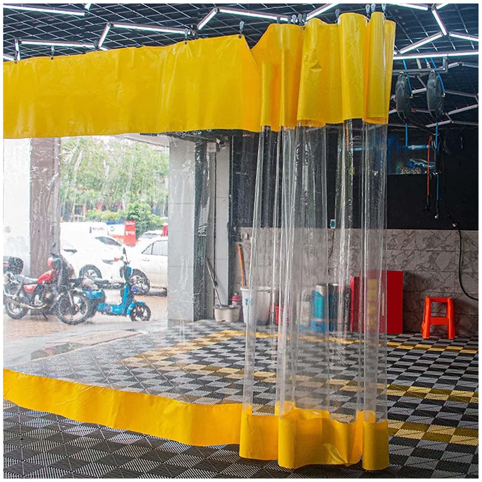 Tenda laterale antivento in PVC trasparente per pergola, patio e balcone, impermeabile, 2,5 x 2,5 m, 3,8 x 2 m
