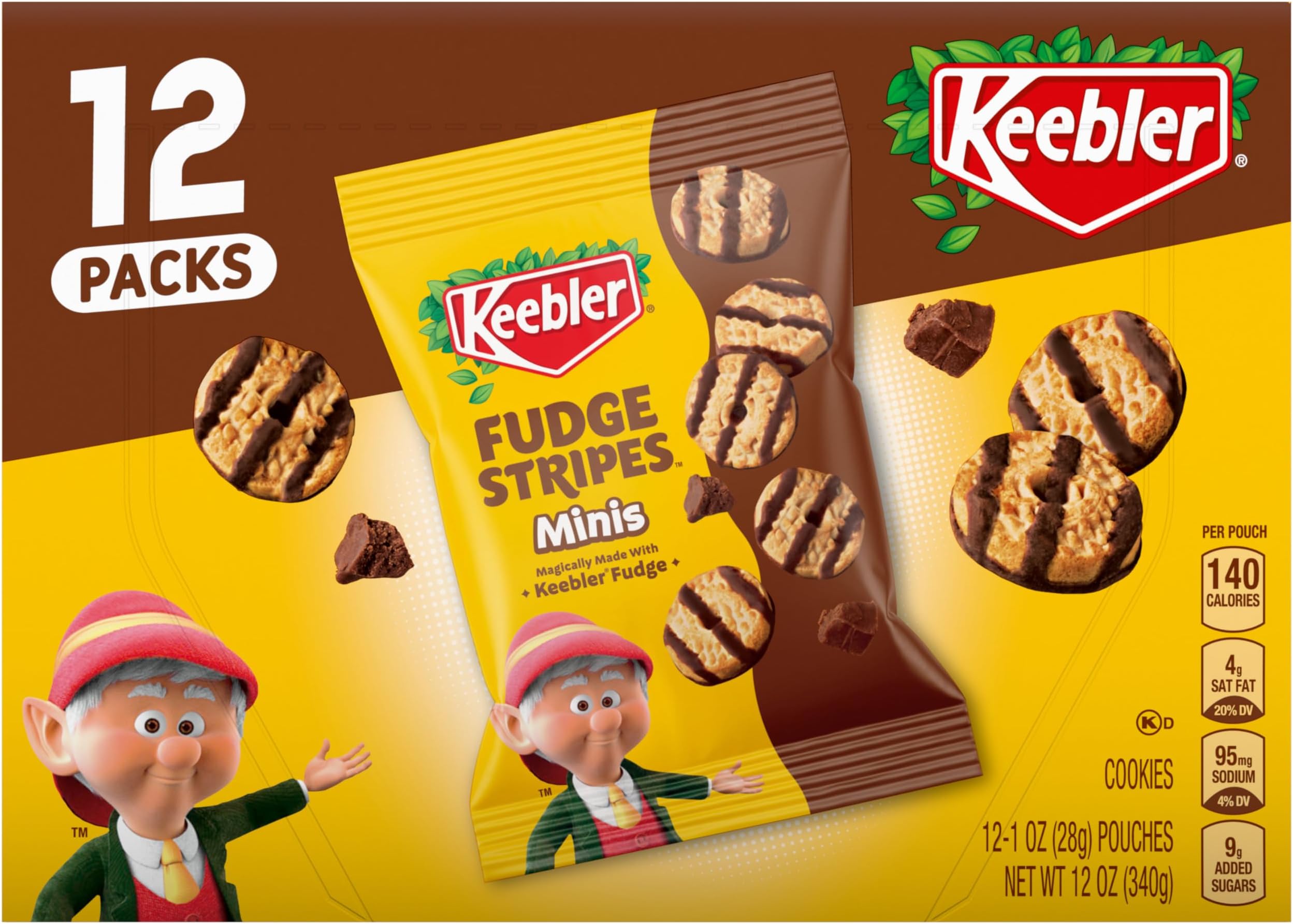 On-The-Go Fudge Stripes Cookies, 12oz, 12ct