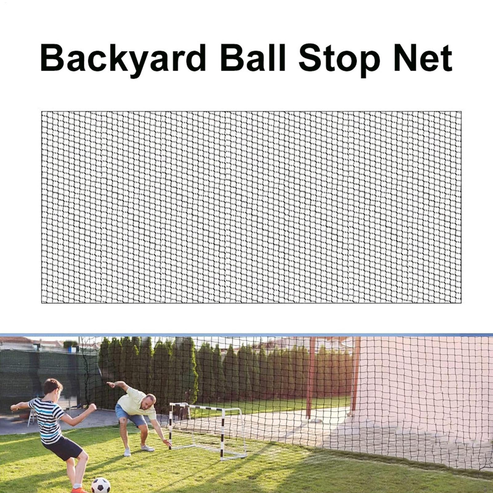 Ballfangnetz, Fußball-Rückfangnetz (3 X 6 M) – Strapazierfähiges Sport-Absperrnetz, Wiederverwendbar, 10 cm Maschenweite, 0,3 cm Seilstärke, Für Baseball, Fußball Und Basketball