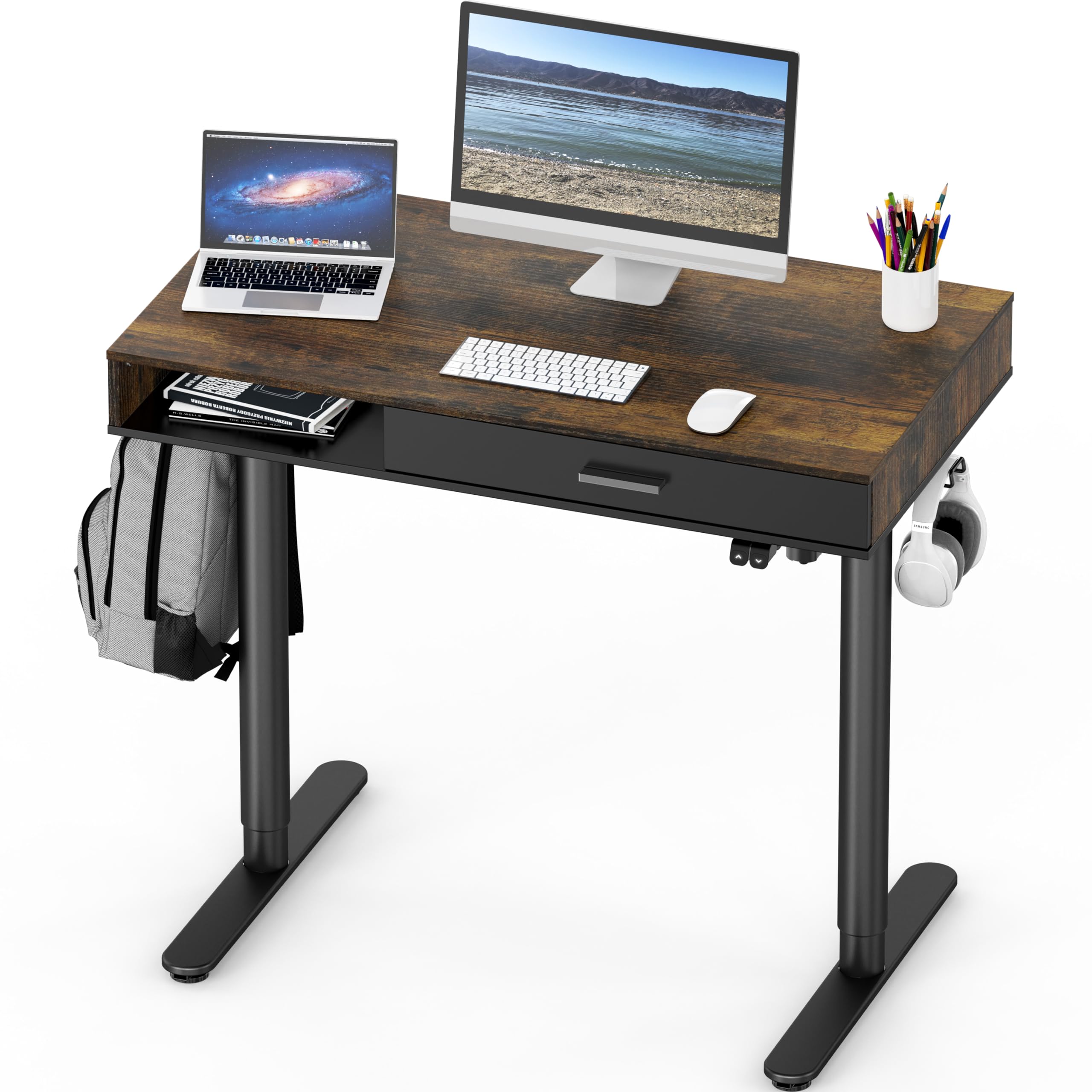 ୨୧ 木製ドレッサー&デスク ୨୧ Amazon.com: SHW 40-Inch Height Adjustable Claire Electric