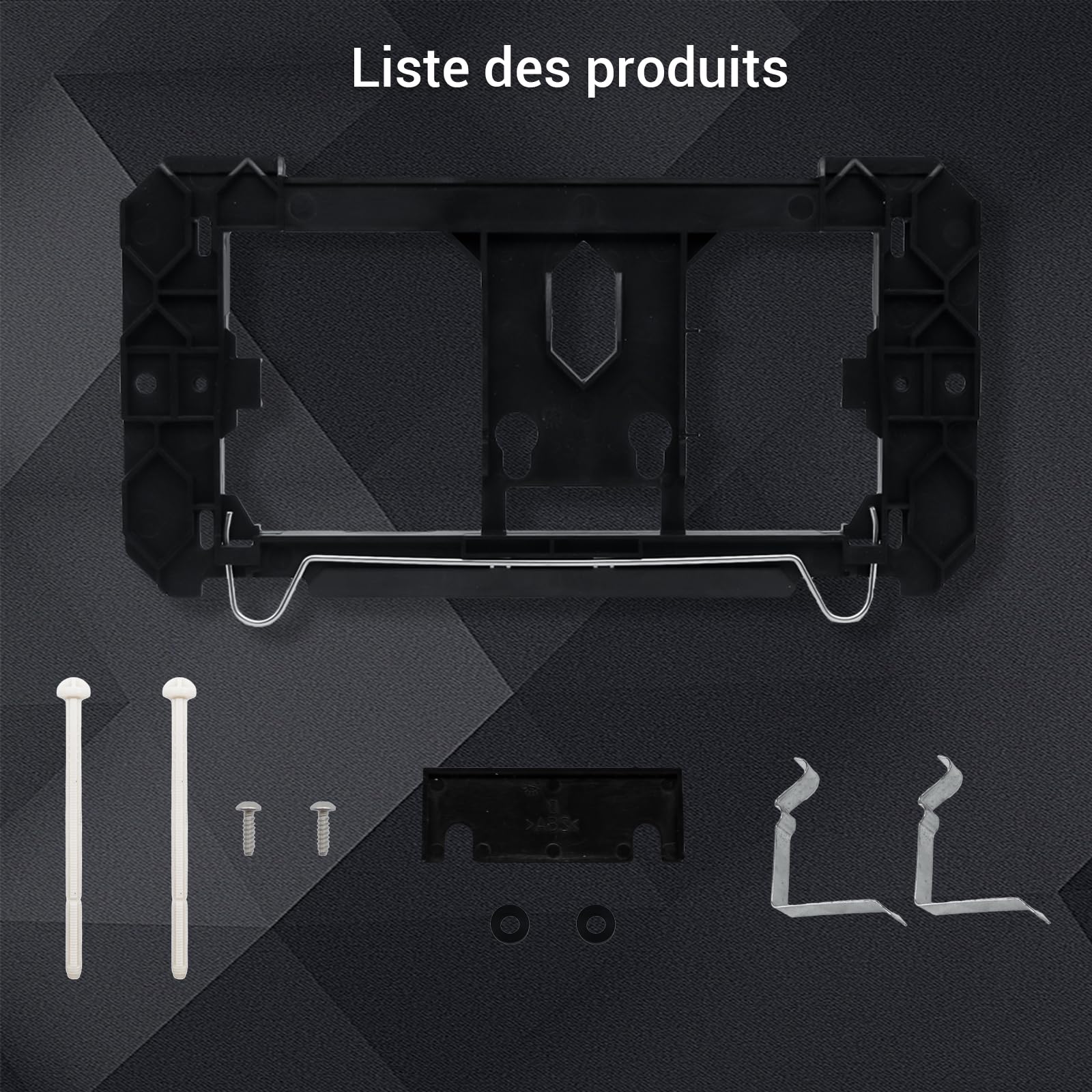 Empyreal Cadre de fixation Compatible avec Geberit Twinline, avec Vis, Tiges de Poussée et Levier de Coupure, Noir