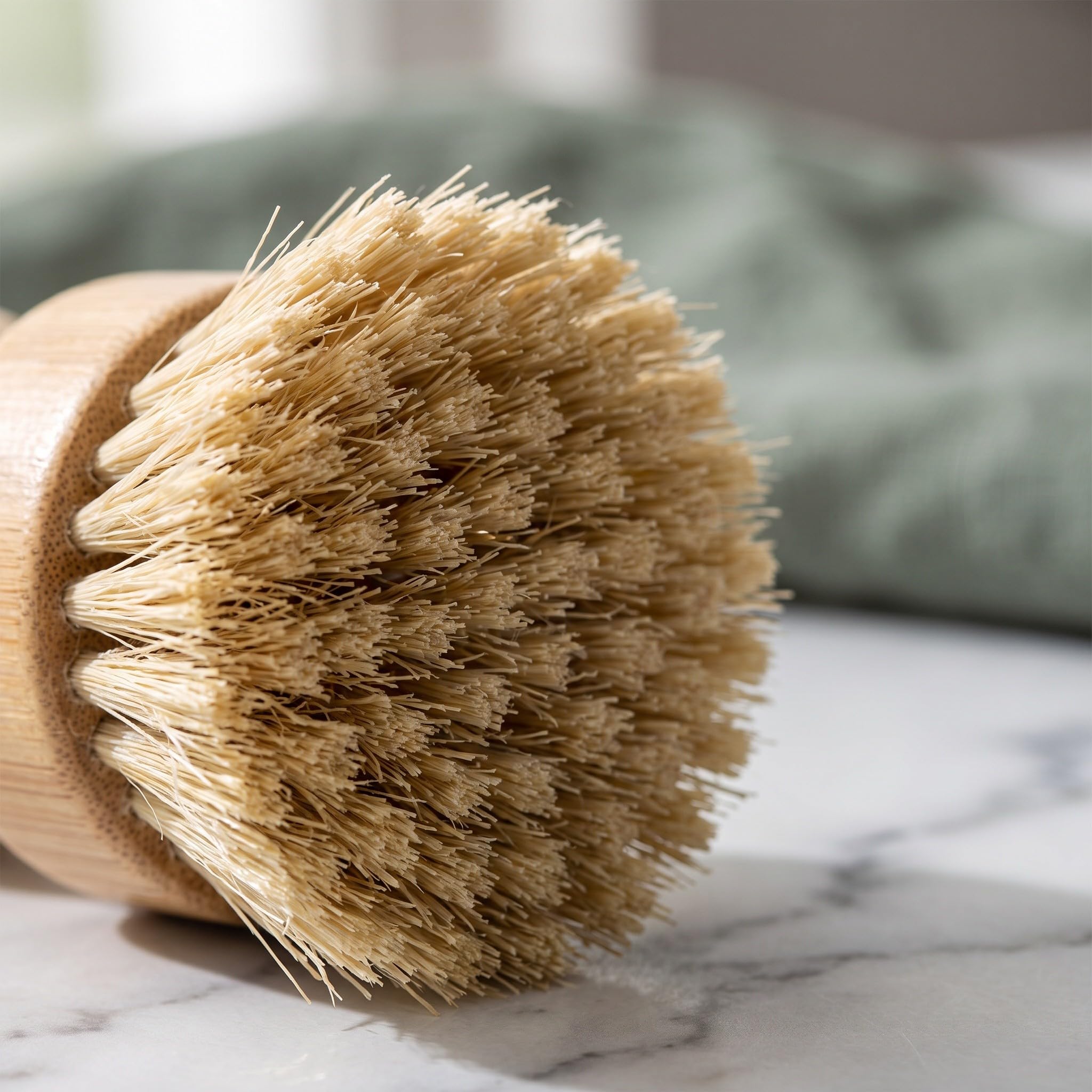 Gatuida Lot de 12 brosses à vaisselle en bois, mini éponges à vaisselle