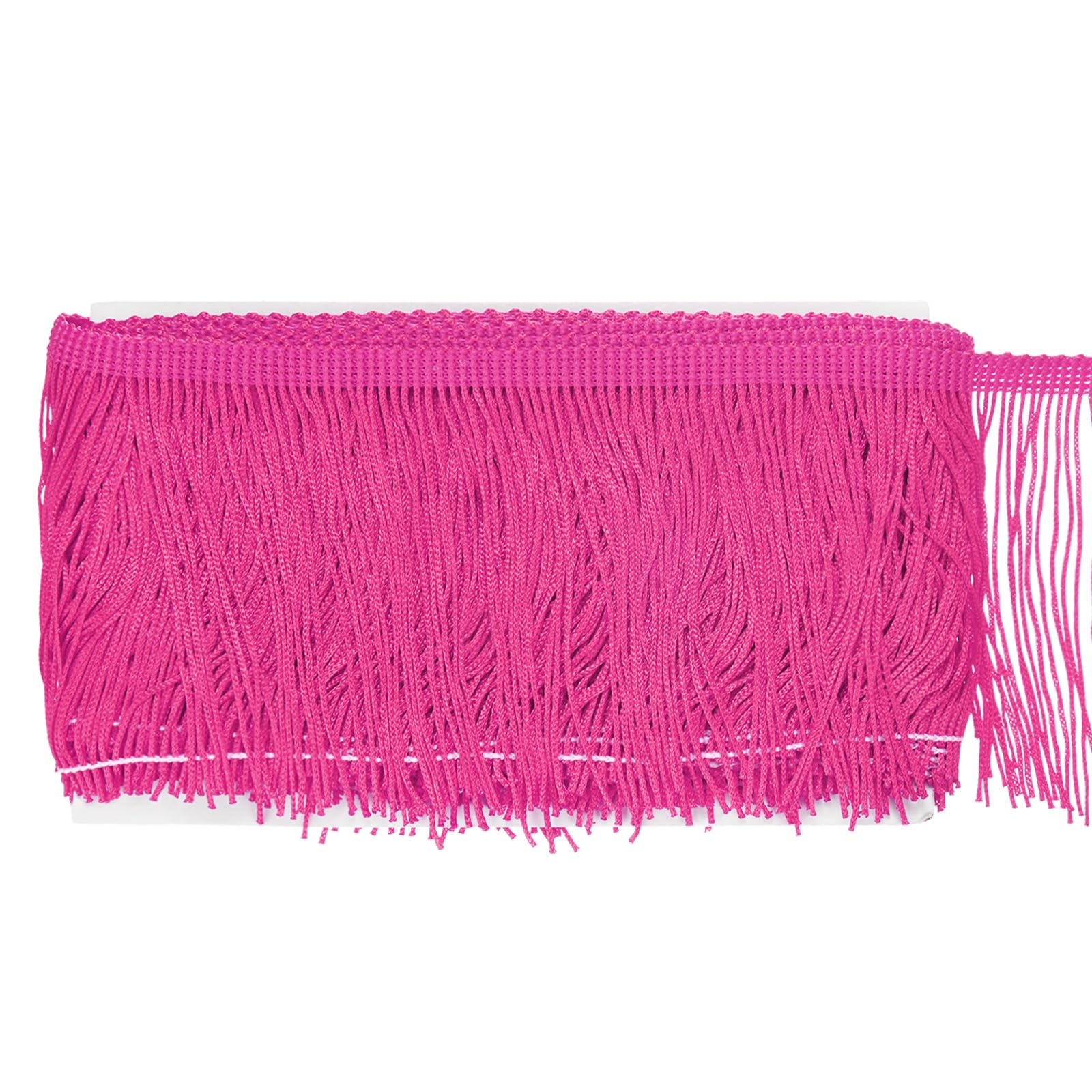 M METERXITY Chainette Fringe Trim, 5 Yards of 4" Polyester Braid Tassel Trim for DIY Crafts/Latin Dress/Lamp Shade Decoration/Wedding Dress/Sewing/Clothing Fringe Thread Yarn [Rose Red]