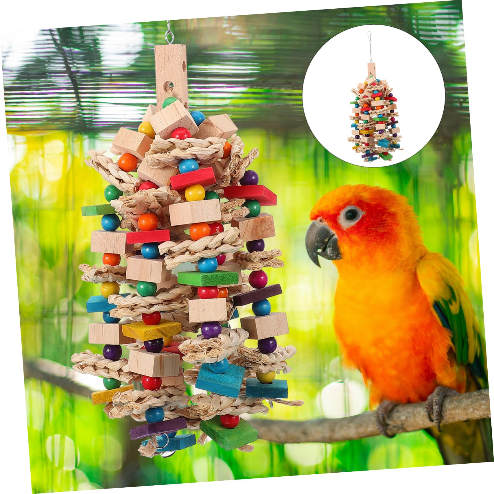 Papageien Beißspielzeug zum Kauen für Vogelkäfige, Hängend