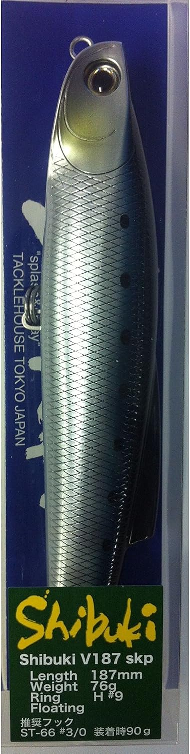 TackleHouse V187skp Minnow Shibuki Skp 7.4 inches (187 mm), 2.6 oz (76 g), Floating Lure