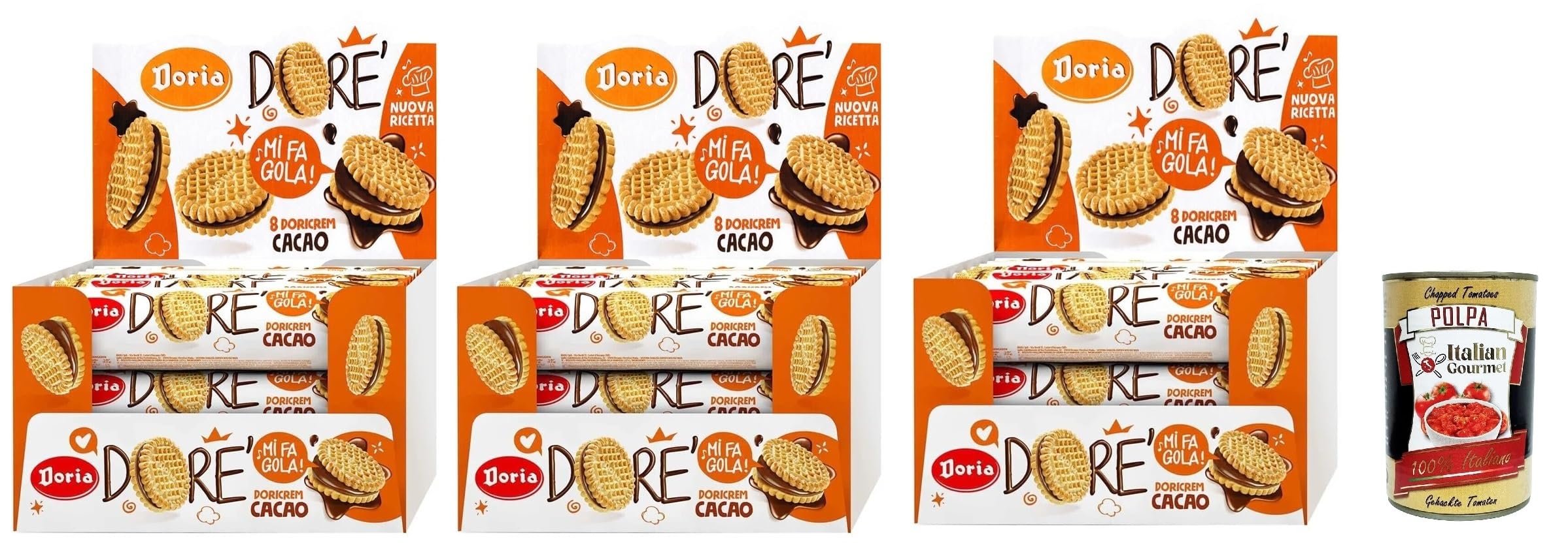 Italian Gourmet Dorè Biscotti Frollini al Cacao 60 x 75g Mürbekekse gefüllt