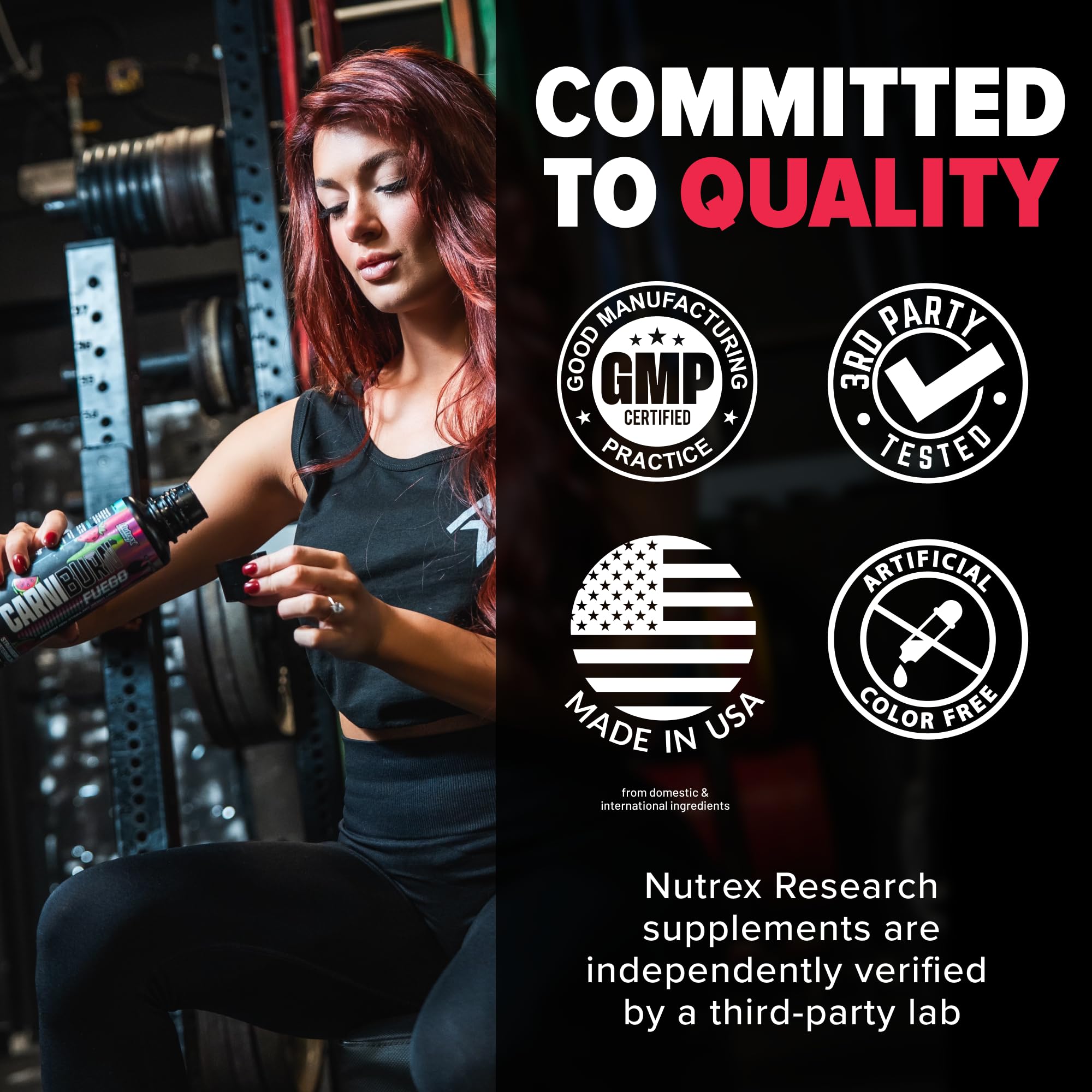 Nutrex Research Carniburn Liquid L Carnitine 3000mg – Thermogenic Liquid Fat Burner for Men & Women with MitoBurn, InnoSlim, GBBGO - Stimulant Free Metabolism Booster - Strawberry Watermelon 31 SV — Amazon image 8