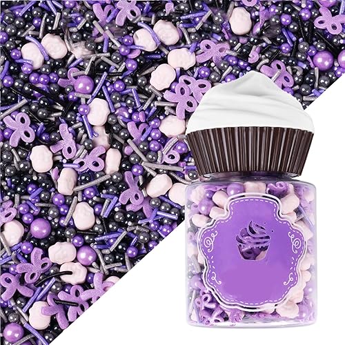 Gránulos de Halloween con diseño de calavera, morados, dulces, cupcakes, decoración de galletas, postres, decoraciones para Navidad, Halloween,