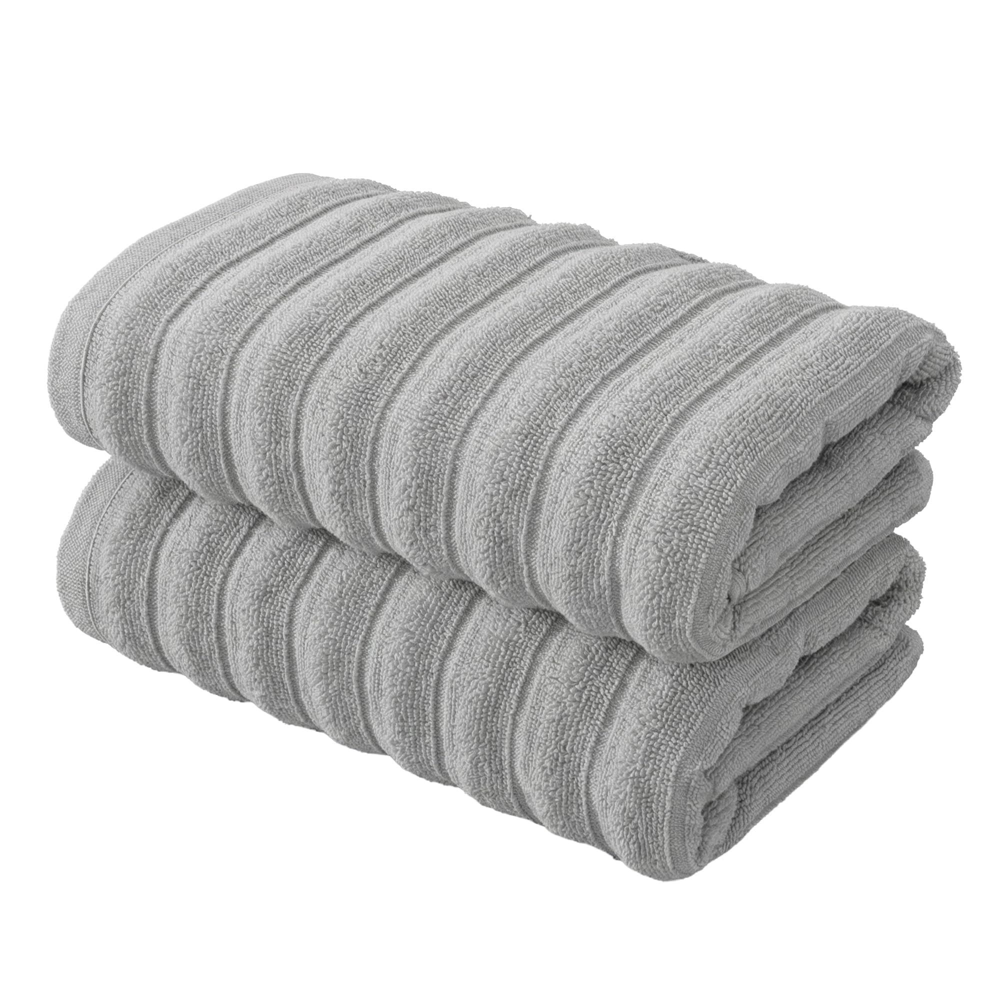 BERIBO Cloud Turkish Towel Set 100% Cotton 620gsm (Misty Dove, 2 Hand Towels)