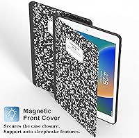 Vista 4 de Supveco Funda para iPad de 9ª/8ª/7ª Generación 10.2 pulgadas (Modelo 2021/2020/2019) con Soporte para Lápiz, Funda Folio Premium con Soporte