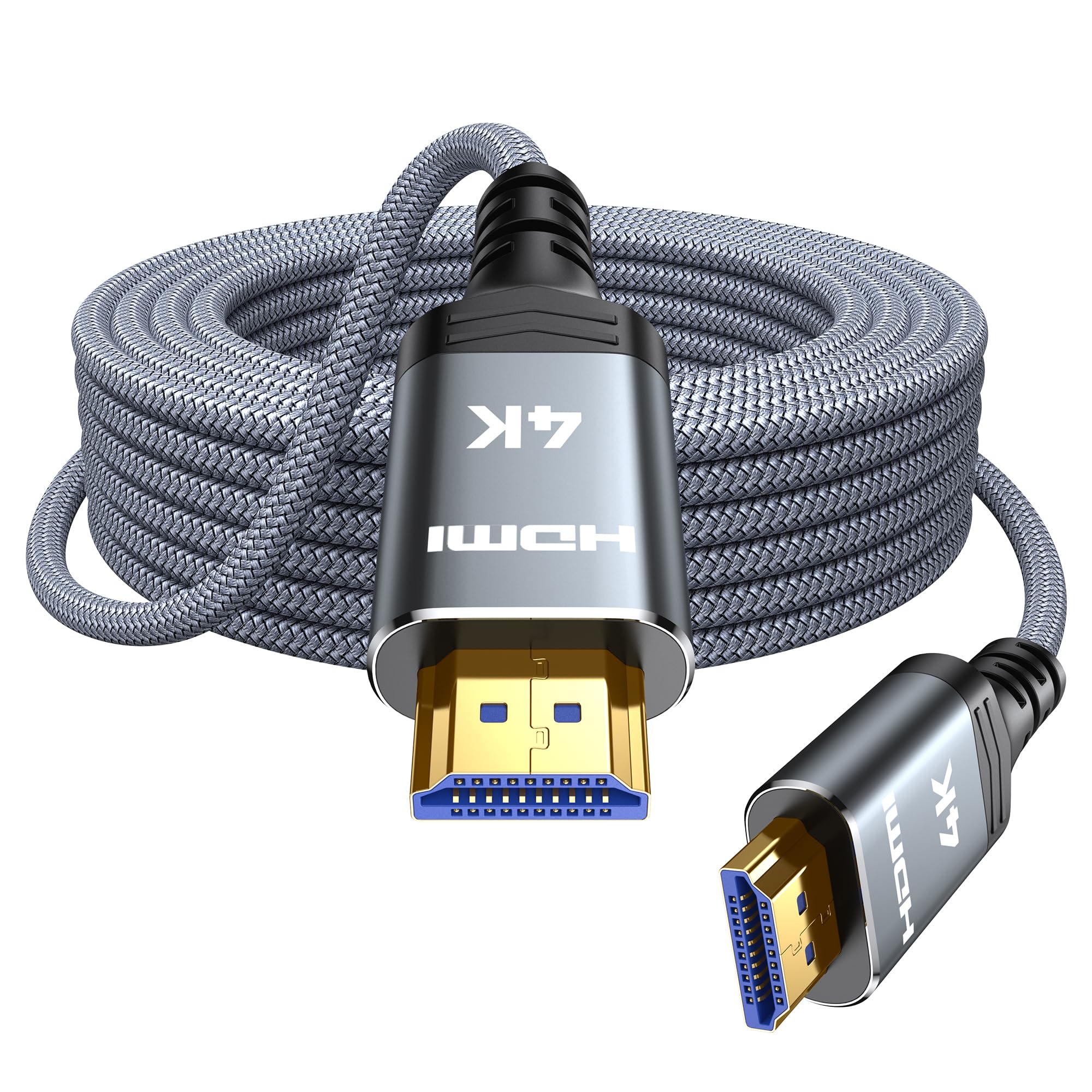 Highwings 4K Fiber Optic HDMI Cable 75FT Long - Unidirectional 4K HDR Braided HDMI Cord, 18Gbps High Speed with Ethernet/ARC, 3D, HDCP 2.2, ARC, Compatible for PS-5/4/3/4K HDTV/Streaming Media