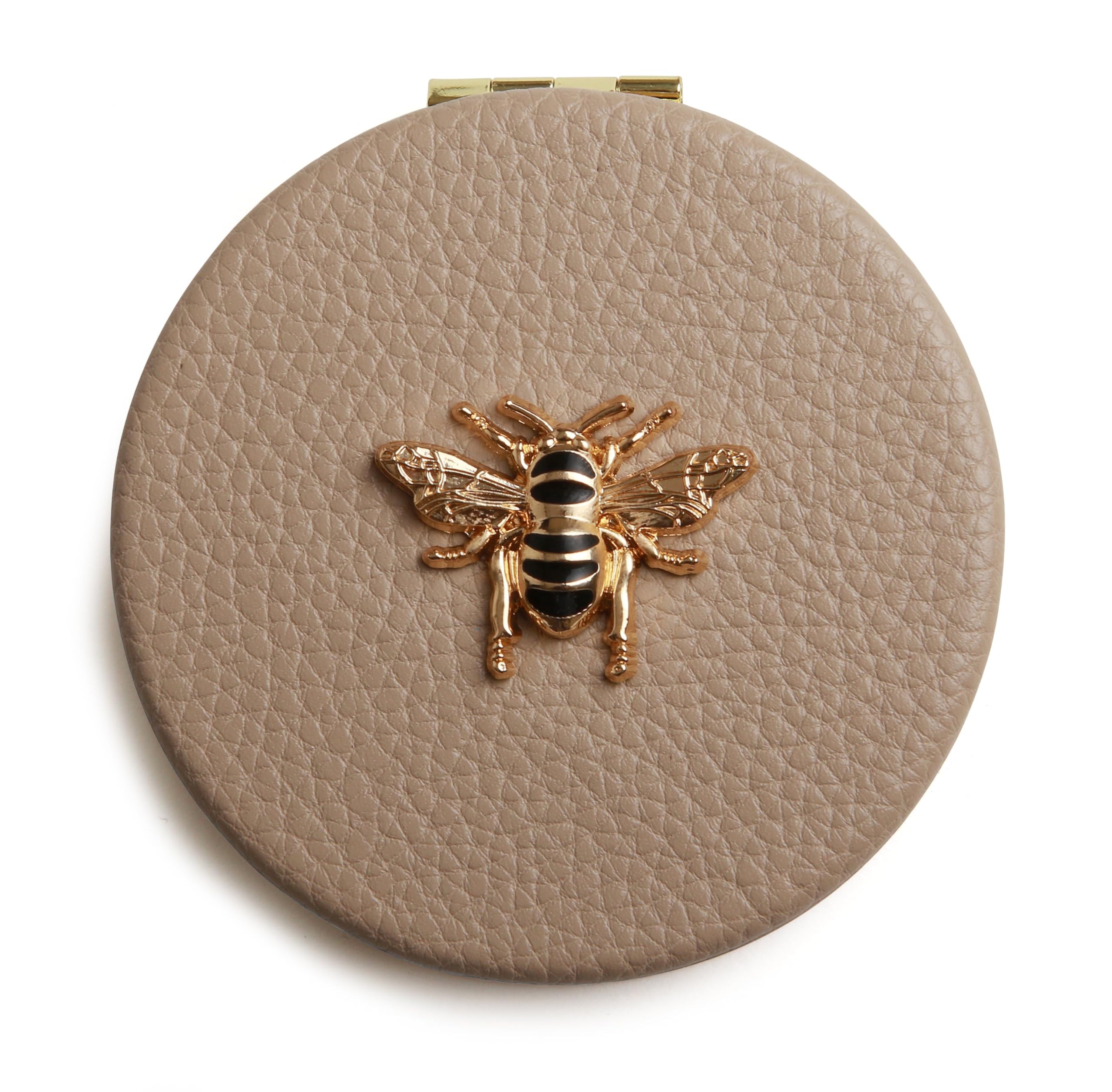 Alice Wheeler Compact Mirror Round Stone