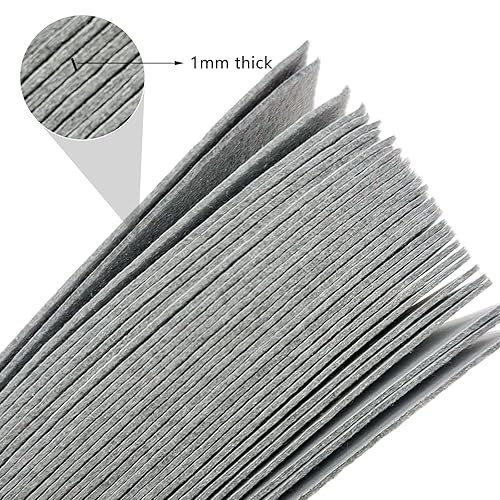 Miniatura 7 de Hojas de fieltro autoadhesivas, fieltro con respaldo adhesivo, 33 piezas de adhesivo de fieltro de 4 x 8 pulgadas, fieltro rígido de colores