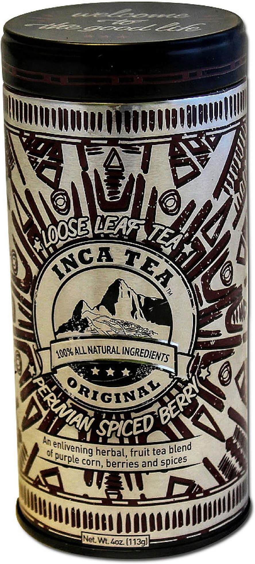Inca Tea All Natural Purple Corn Peruvian Spiced Berry Tea Loose Leaf - 4 oz.