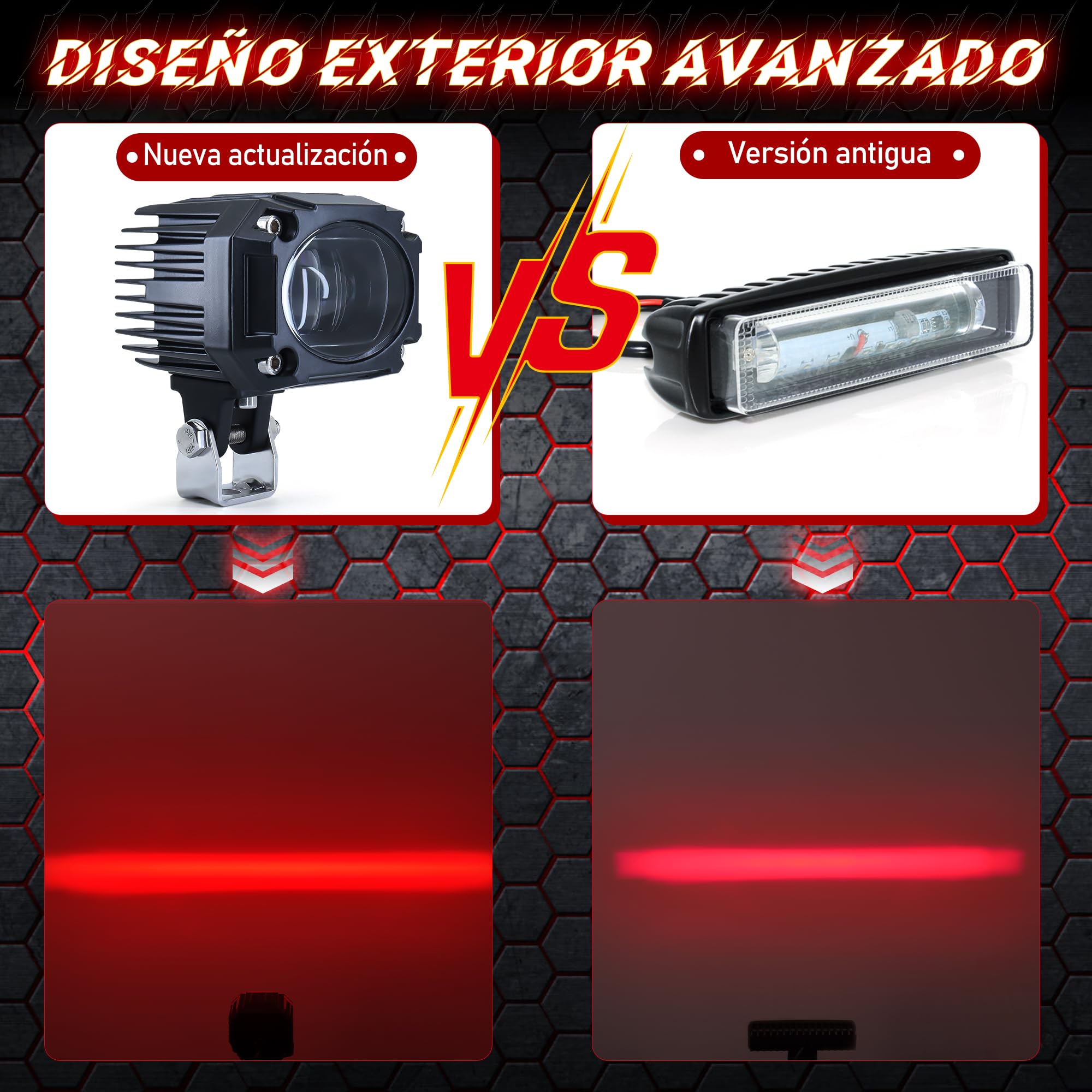 Dinfu 2 Pack Luces LED para carretillas elevadoras Luces LED rojas de seguridad para carretillas elevadoras 10W DC 10-80V Luces de advertencia para áreas peligrosas en almacenes