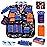KKONES Kids Tactical Vest Kit for Nerf Guns Series with Refill Darts,Dart Pouch, Reload Clips, Tactical Mask, Wrist Band and Protective Glasses, Toys for 8 9 10 11 12 Year Boys