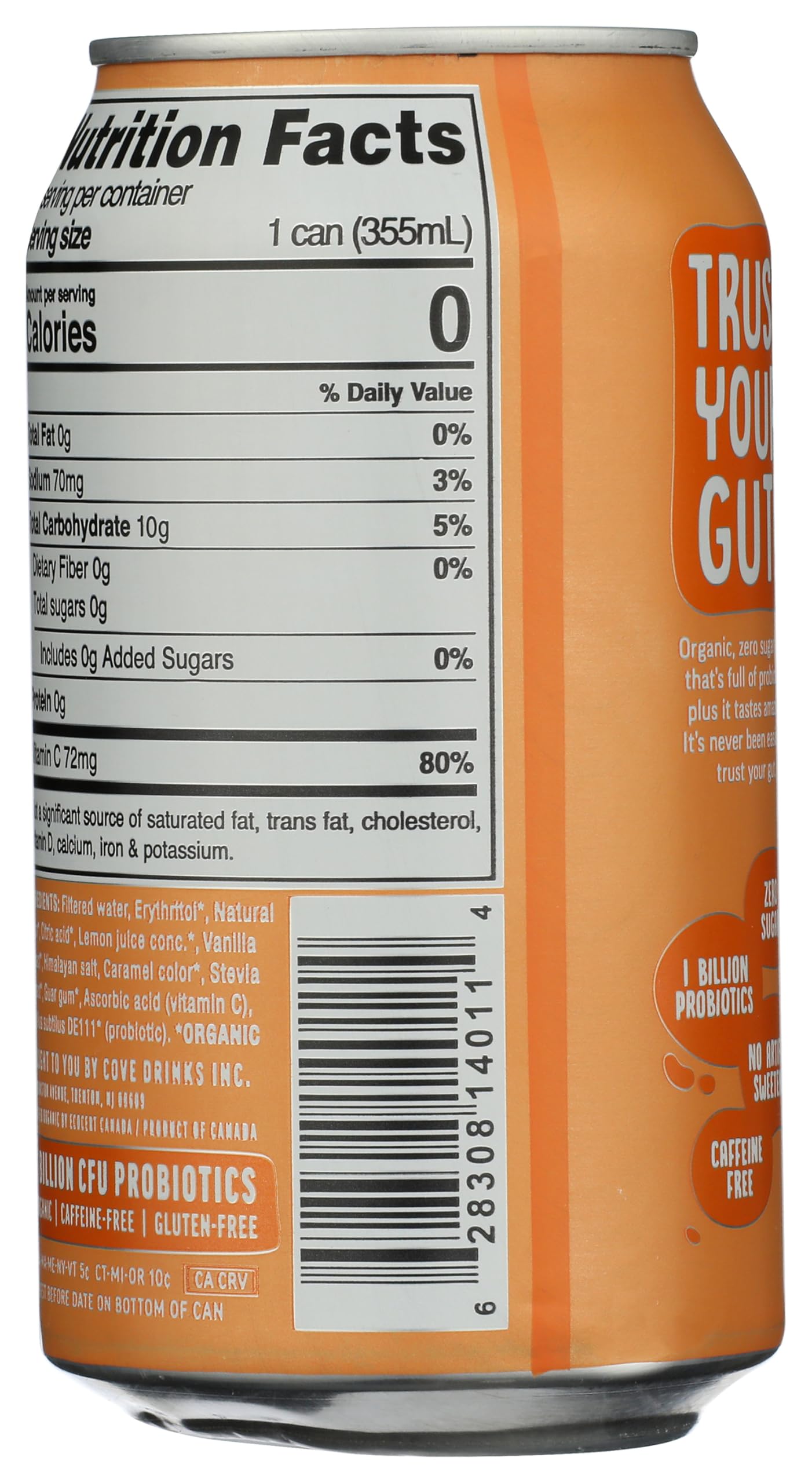 Cove Soda Cream Soda Flavor - Probiotic Soda — view 2