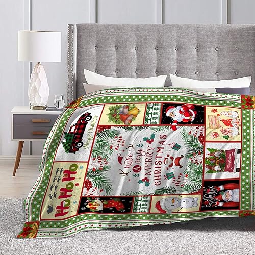 Miniatura 3 de COTIMO Manta de Navidad gnomo fantasma feliz árbol de Navidad regalos divertidos para la familia amigos 50 x 60 pulgadas