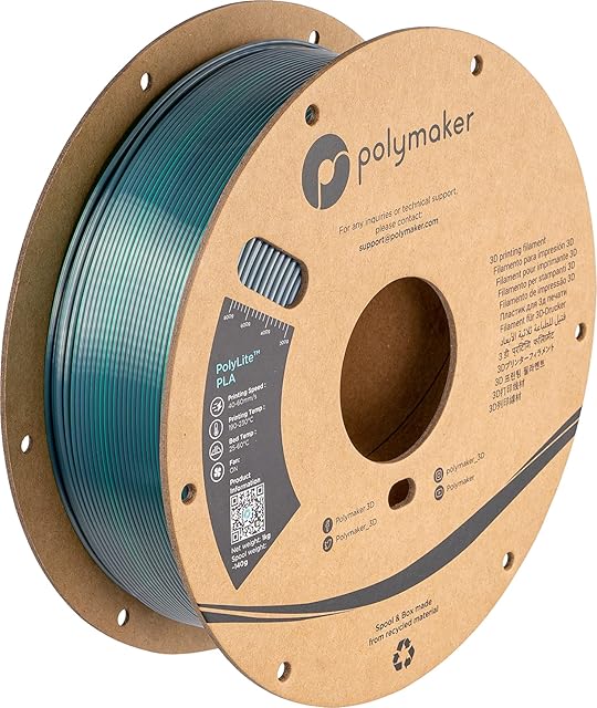 Polymaker PolyLite Silk PLA Dual Color - 1,75 mm - 1 kg - Jadeite Green-Chrome