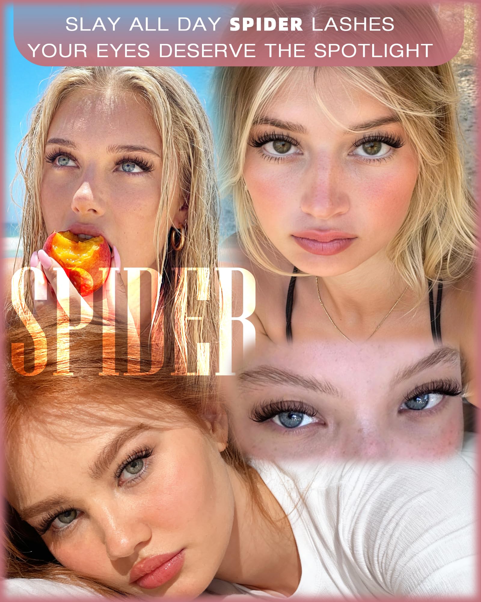 Spider Lash Clusters Kit Breeze Wispy Eyelash Clusters Natural Fluffy Lash Extension Kit D Curly Eyelash Extension Kit Light Cluster Eyelash Extensions DIY Individual Lashes Clusters by TNFVLONEINS - 3