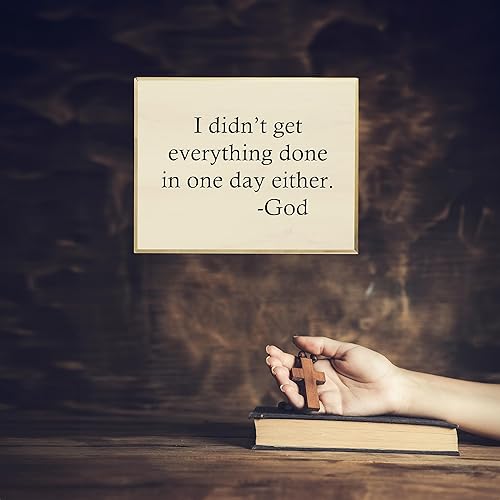 Miniatura 4 de Didnt Get Done In One Day - Decoración de pared cristiana, versículo bíblico, inspirador, escritura motivacional, impresión de pared para decoración