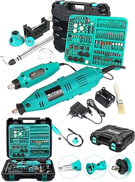 Steiner Alman 460 Watt 352 Parça 60.000 Rpm 6 Kademe Devir Ayarlı Hobi Gravür Seti Mini Taşlama Makinesi