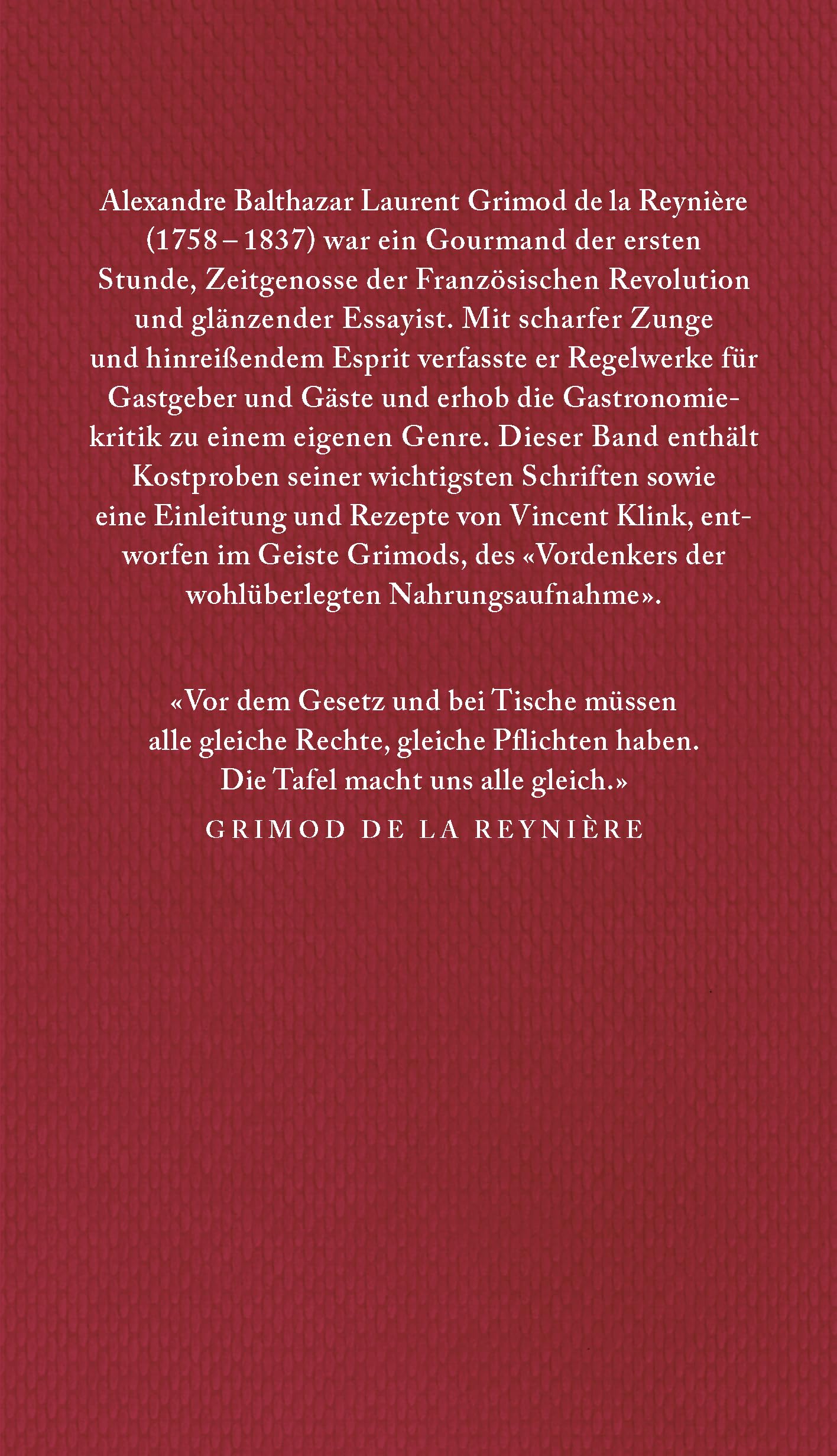 Grundzüge des gastronomischen Anstands: Serviert von Vincent Klink