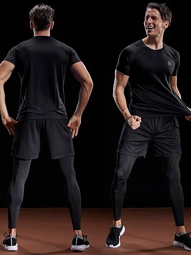 Miniatura 2 de Neleus Camisetas deportivas de malla para hombre