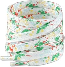 Stepace Flat Tie Shoelaces – Dye [2 Pairs] 8 mm Superior Quality Coloured Shoelaces for Sports Shoes, Street Shoes