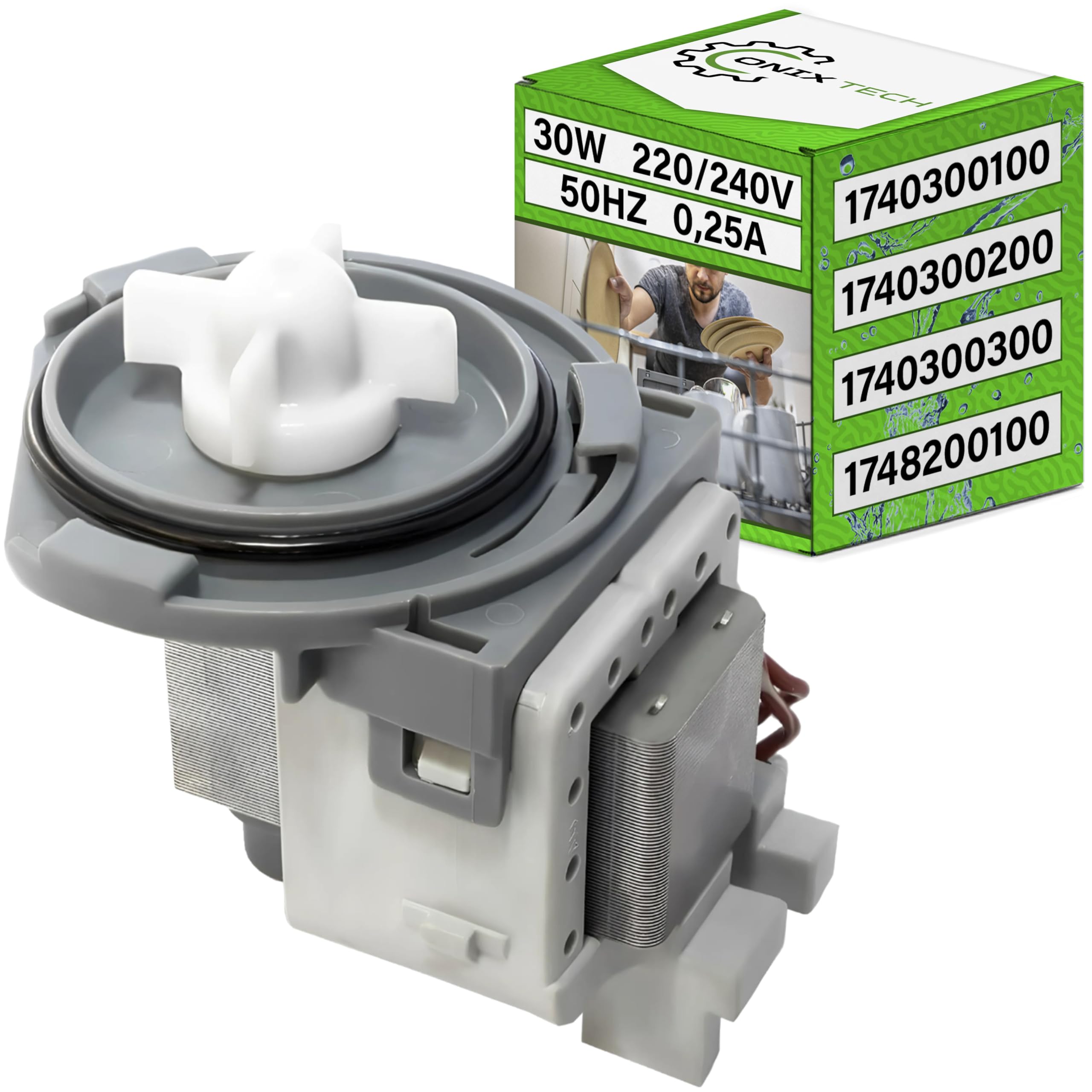 Ablaufpumpe Für Geschirrspüler 30W - Originalersatz Für Beko, Whirlpool, Indesit & Mehr