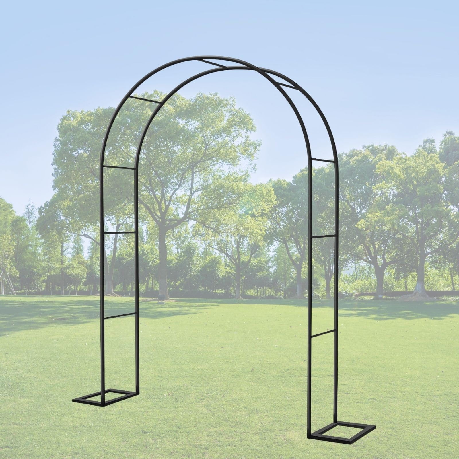 Treillis métallique arche rosiers grimpants support de jardin robuste