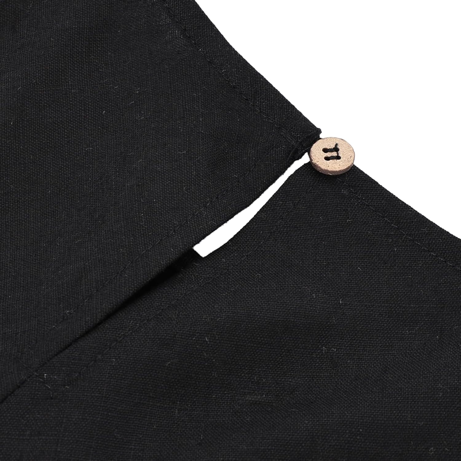 Amazhiyu Women's 100% Linen Summer Sleevelesss Crew Neck Mini Dresses Casual Black, Medium - Image 5