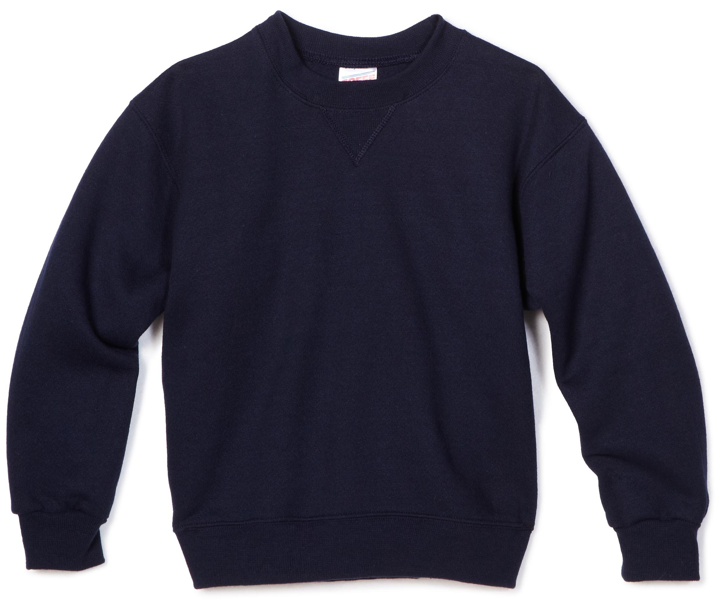 Soffe Big Boy's Heavyweight Sweatshirt, Navy, Medium