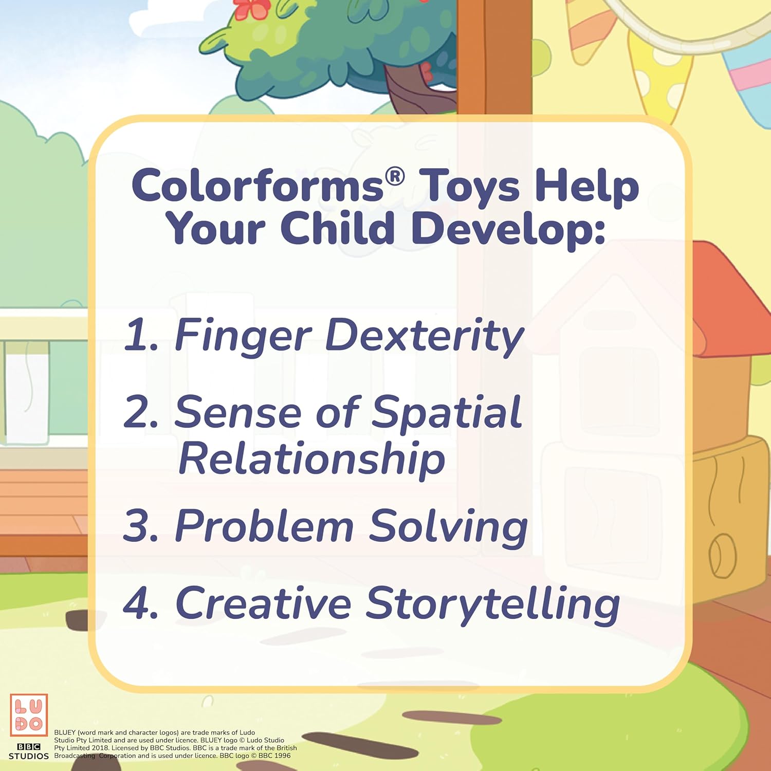 Colorforms Bluey Set - Repositionable Pieces Stick Like Magic - Scenes and Pieces from The Show Bluey for Storytelling Imaginative Play - Ages 3+