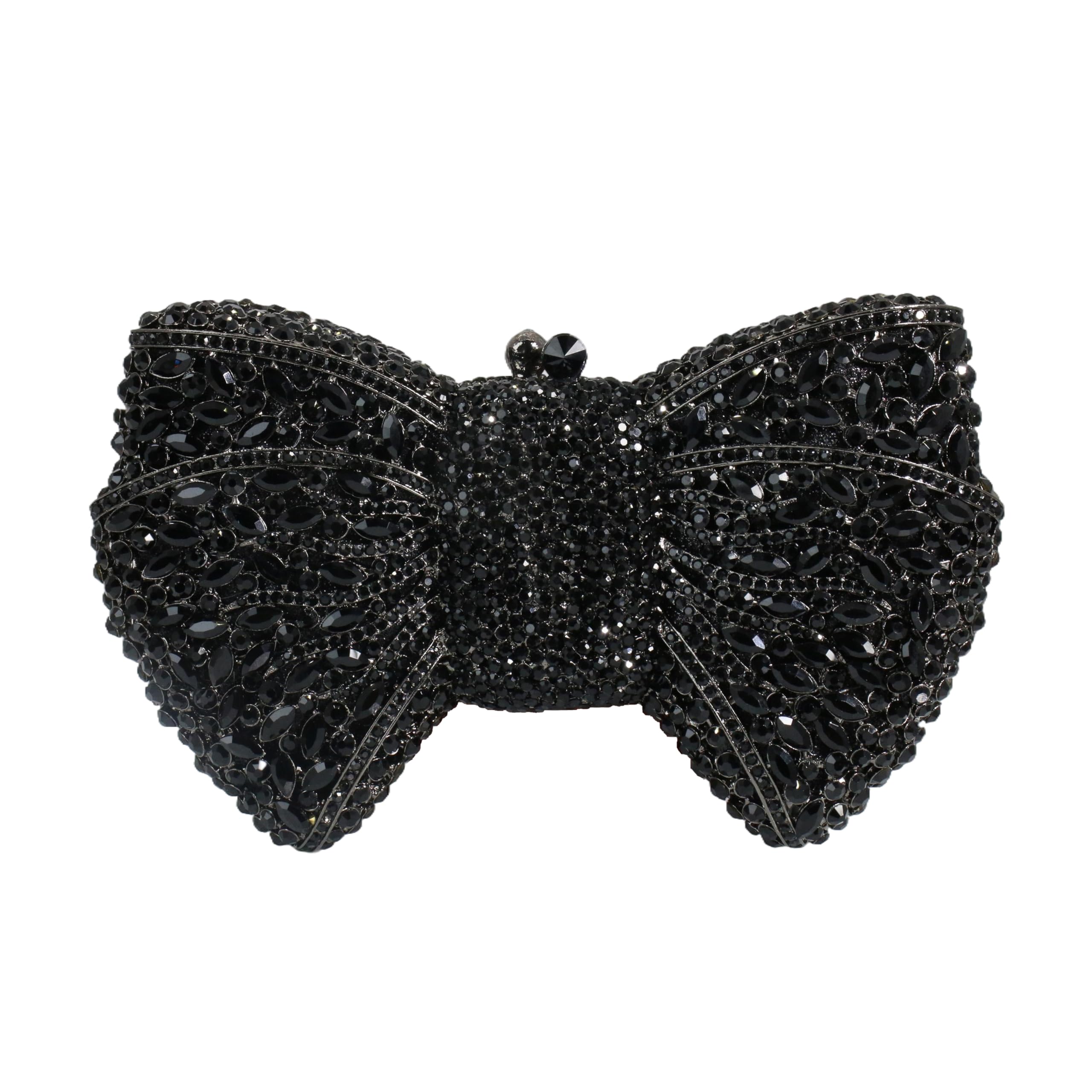Tngan Women Luxury Bowknot Shaped Evening Clutch Sparkling Rhinestones Handbag for Banquet Wedding Party | Luxury, Sparkling, Rhinestones, for Banquet